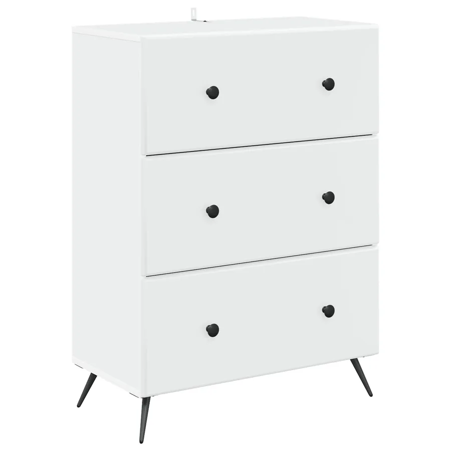 Armoire à tiroirs Blanc 66 x 34,5 x 90 cm Bois d'ingénierie - 2