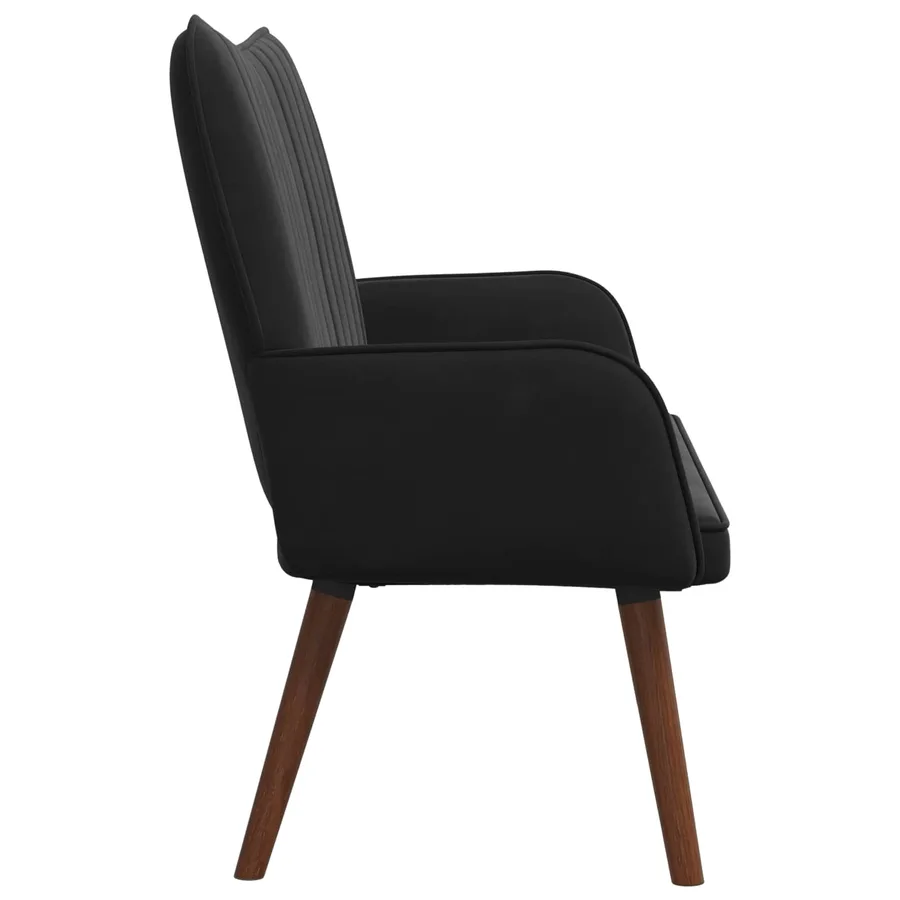 Sofa 2 places Noir 115 x 61 x 87 cm Velours - 5