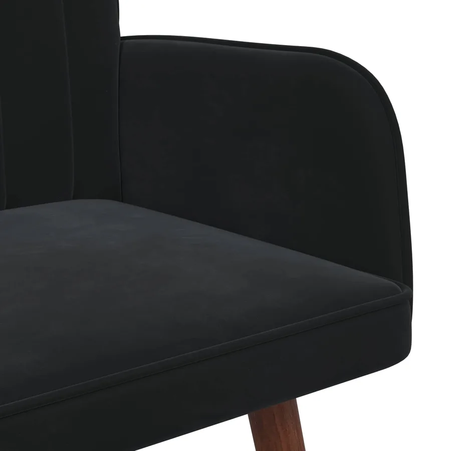 Sofa 2 places Noir 115 x 61 x 87 cm Velours - 7
