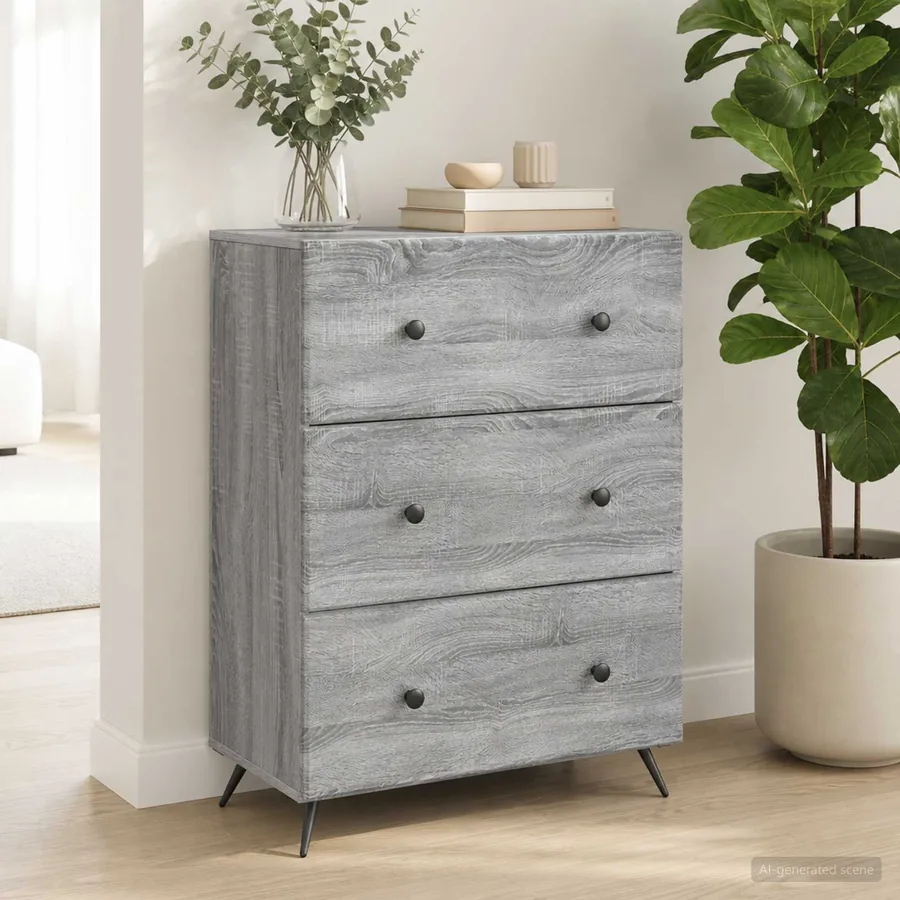 Armoire à tiroirs Sonoma gris 66 x 34,5 x 90 cm