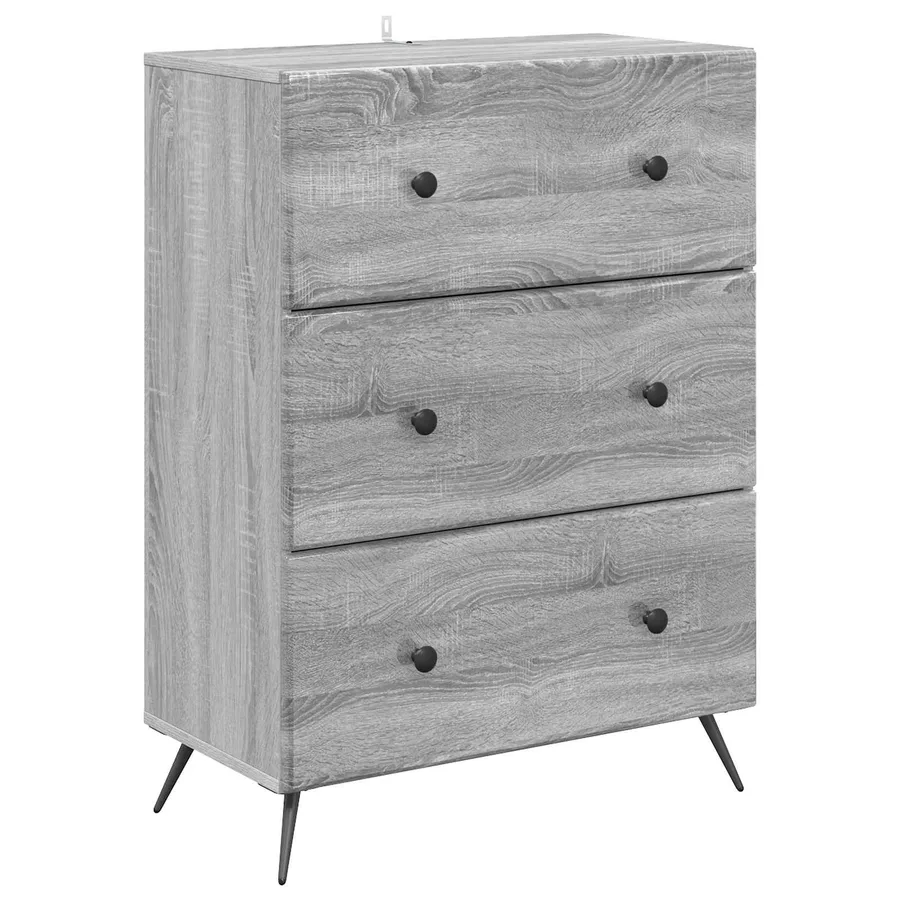 Armoire à tiroirs Sonoma gris 66 x 34,5 x 90 cm - 2