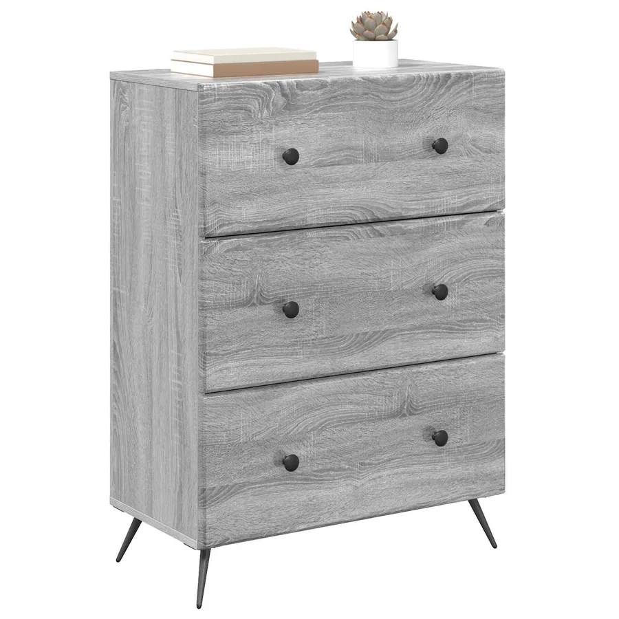 Armoire à tiroirs Sonoma gris 66 x 34,5 x 90 cm - 3
