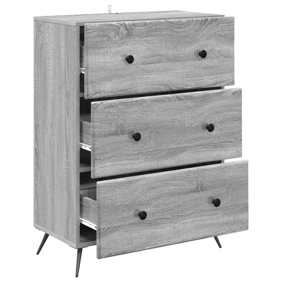 Armoire à tiroirs Sonoma gris 66 x 34,5 x 90 cm - 5