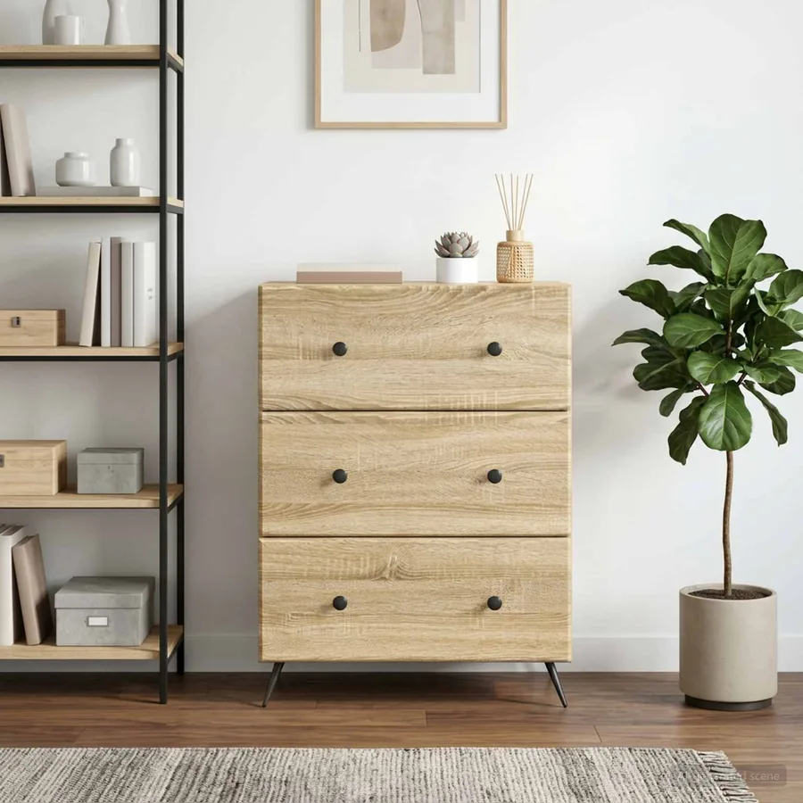 Armoire à tiroirs Chêne Sonoma 66 x 34,5 x 90 cm