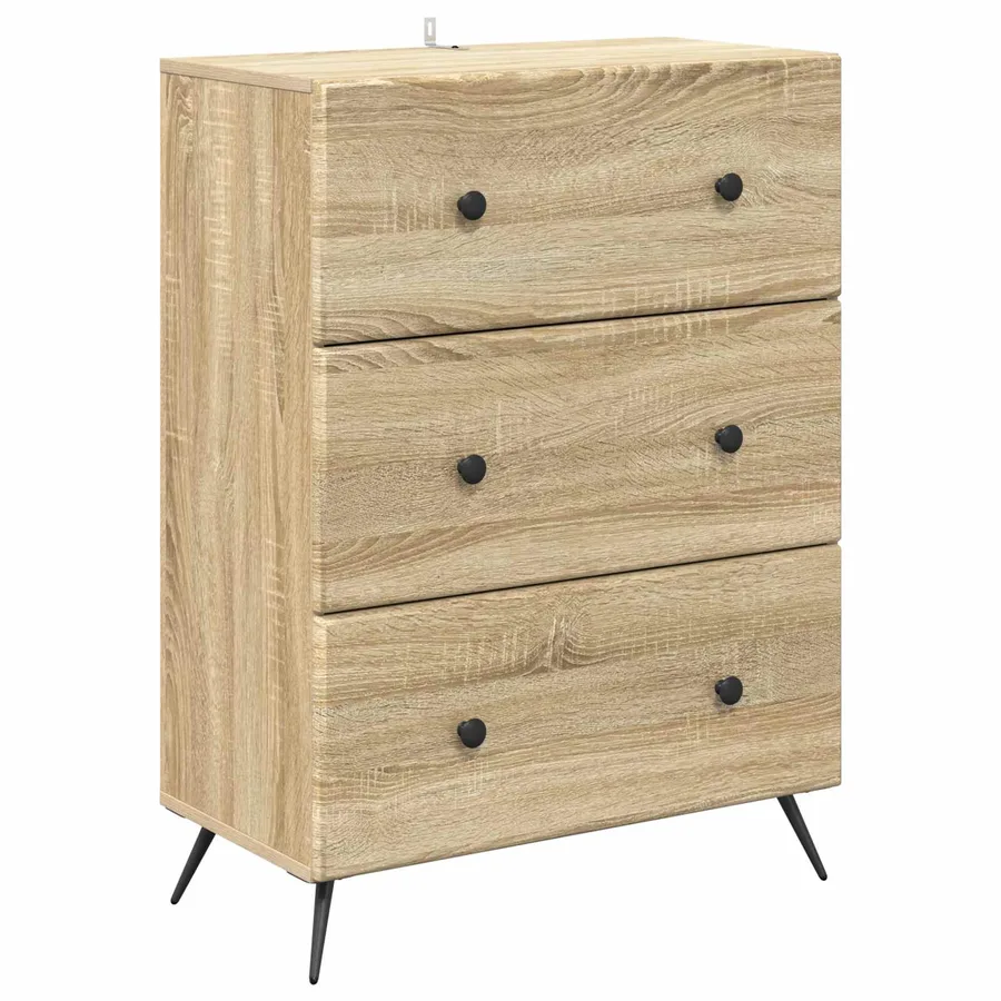 Armoire à tiroirs Chêne Sonoma 66 x 34,5 x 90 cm - 2