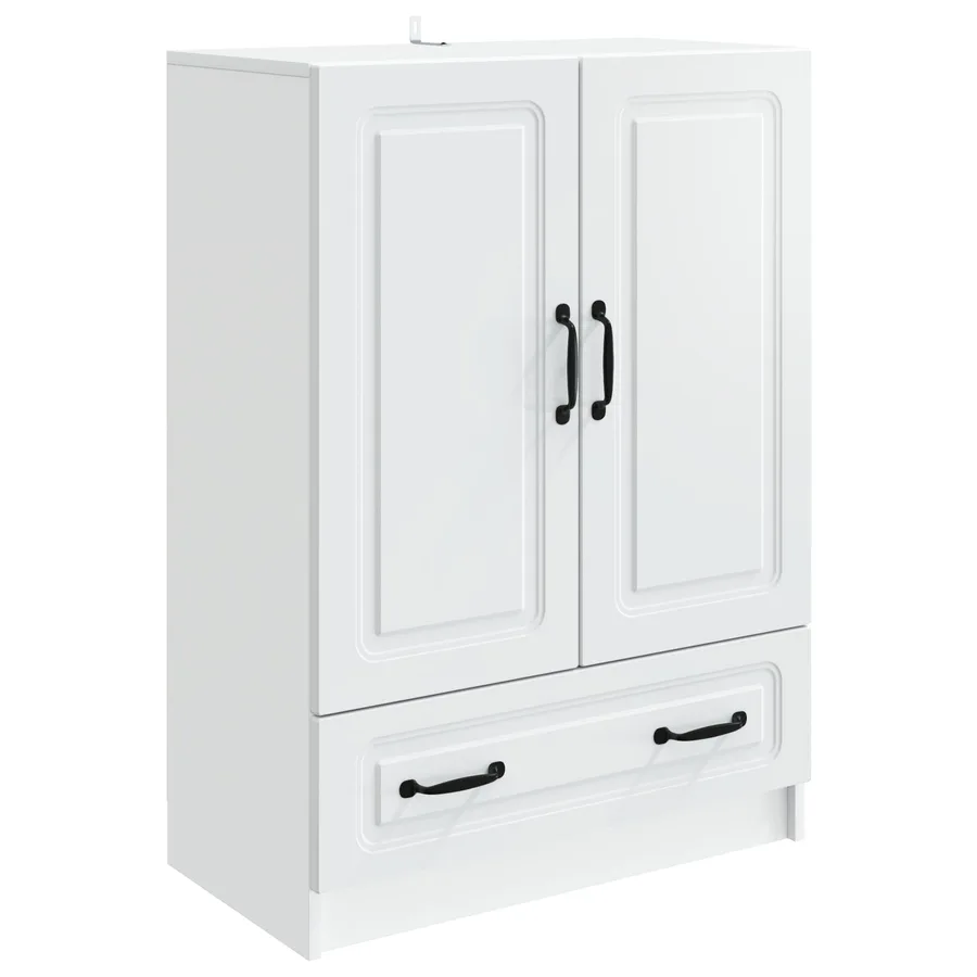 Buffet Blanc 66 x 34,5 x 92 cm Bois d'ingénierie - 2