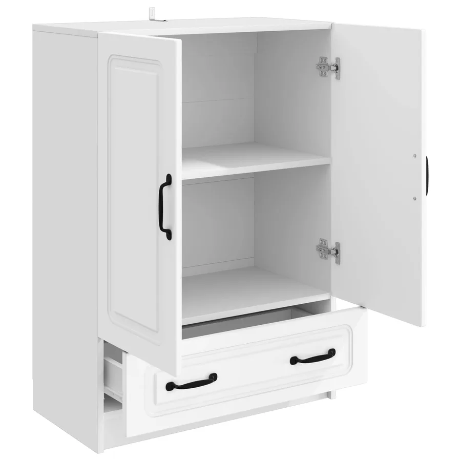 Buffet Blanc 66 x 34,5 x 92 cm Bois d'ingénierie - 4
