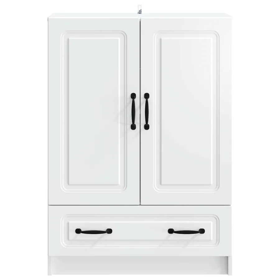 Buffet Blanc 66 x 34,5 x 92 cm Bois d'ingénierie - 5