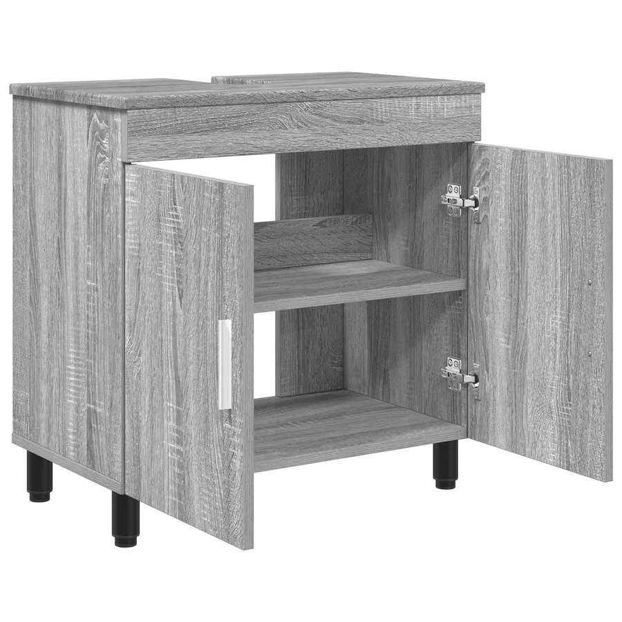 Unité de vanité de salle de bain Sonoma gris 60 x 35 x 60 cm - 4