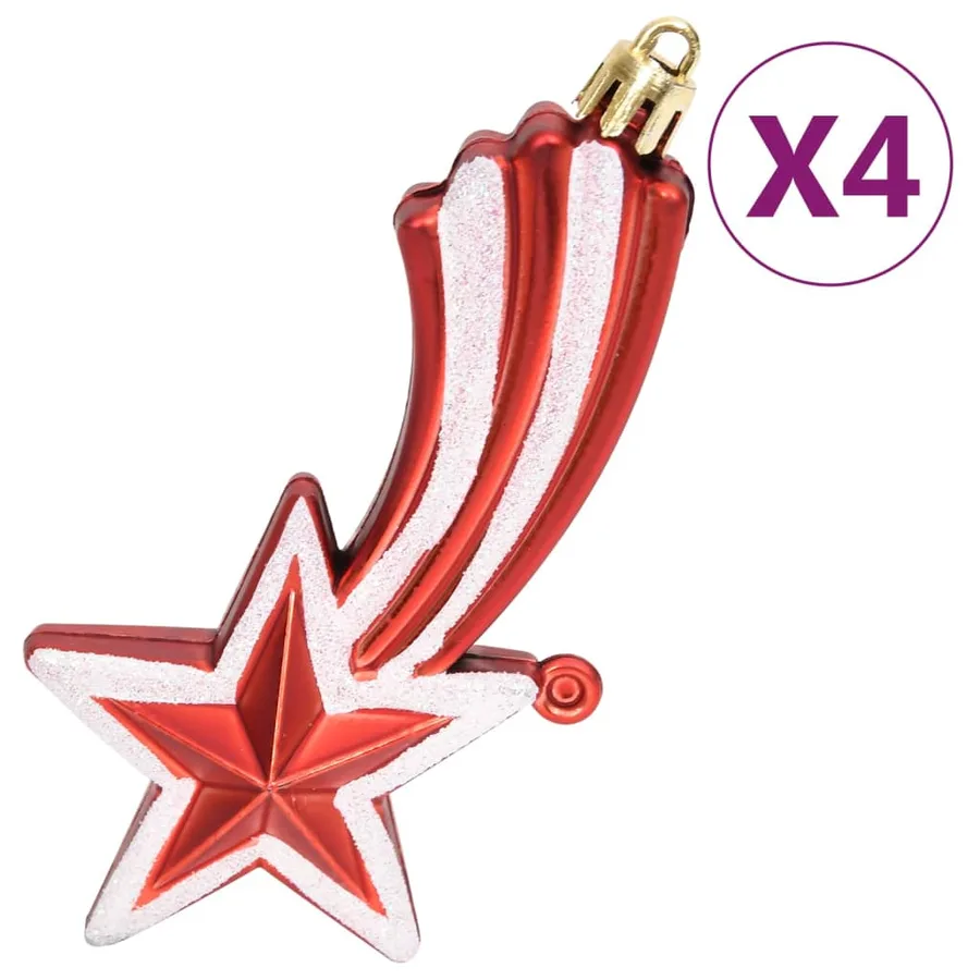 Ensemble de boules de Noël 108 pcs Rouge et blanc - 12