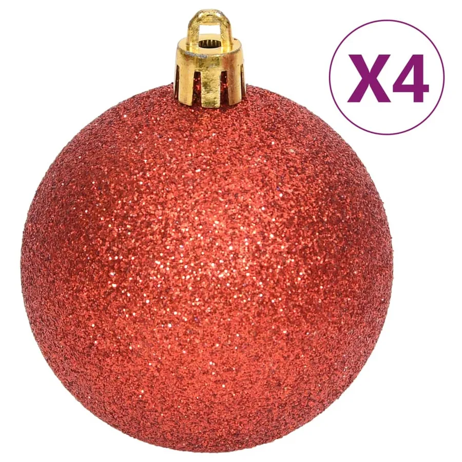 Ensemble de boules de Noël 108 pcs Rouge et blanc - 6