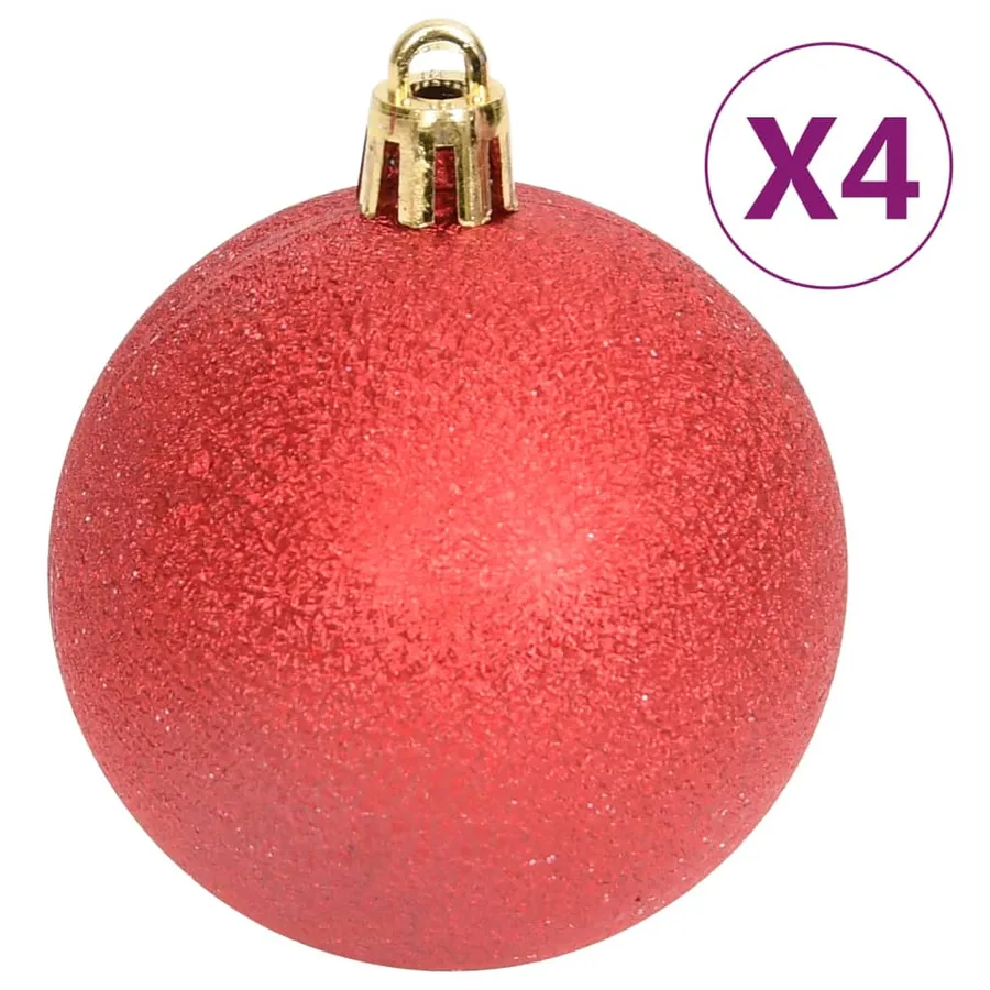 Ensemble de boules de Noël 108 pcs Rouge et blanc - 8