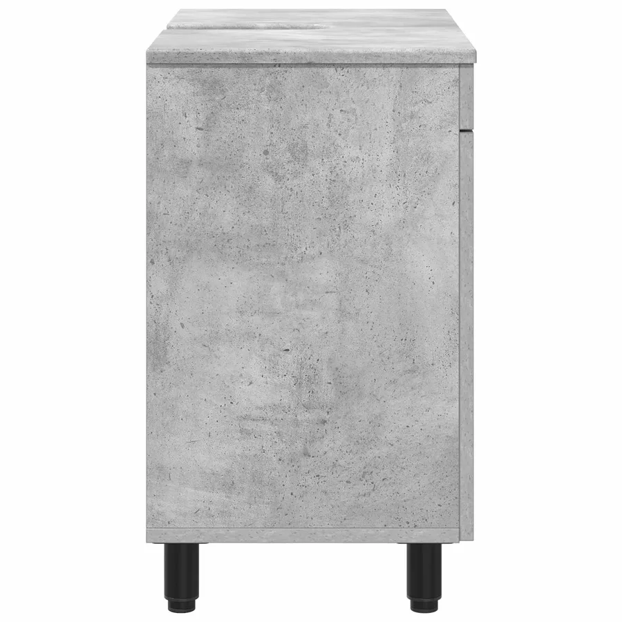 Unité de vanité de salle de bain Gris béton 60 x 35 x 60 cm - 6