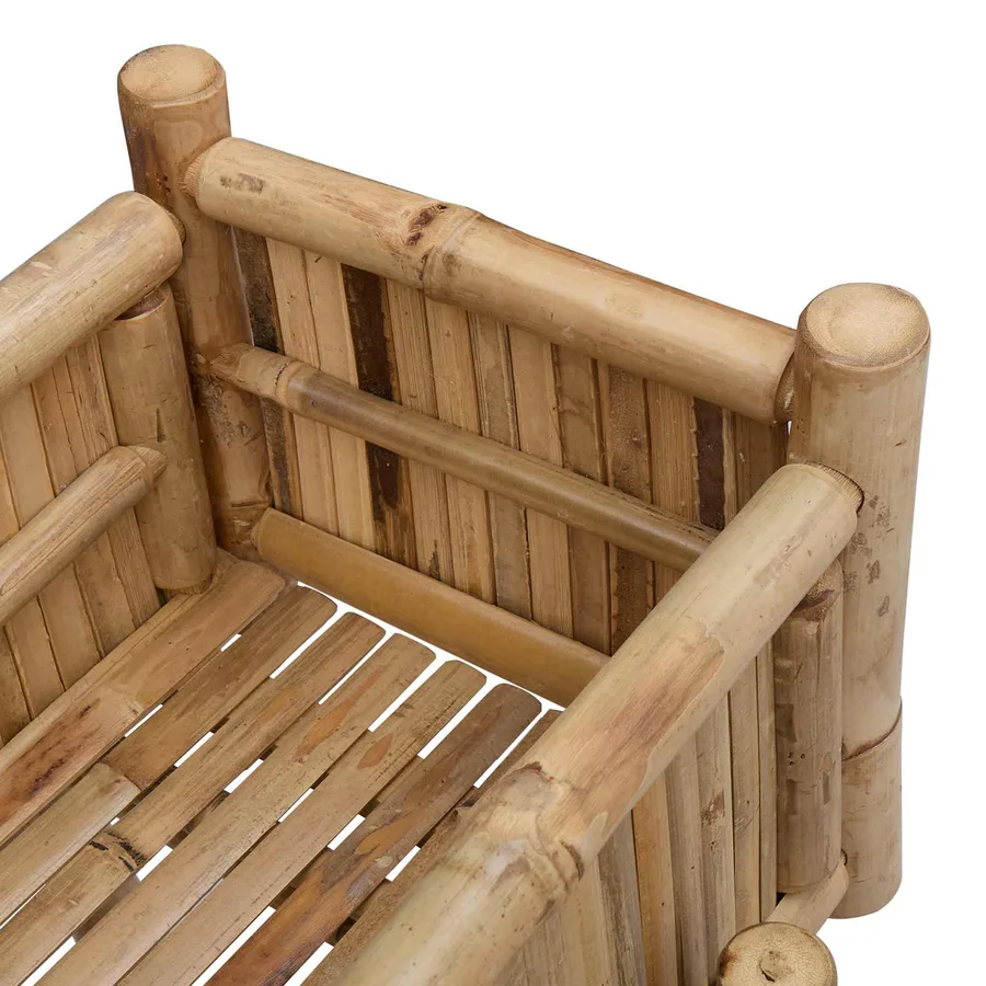 Jardinière avec support Naturel 100 x 38 x 74 cm Bambou - 6