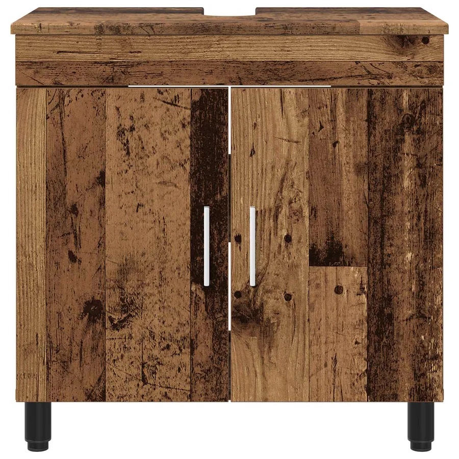 Unité de vanité de salle de bain Bois ancien 60 x 35 x 60 cm - 5