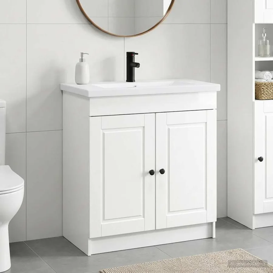 Ensemble de mobilier de salle de bain Blanc brillant