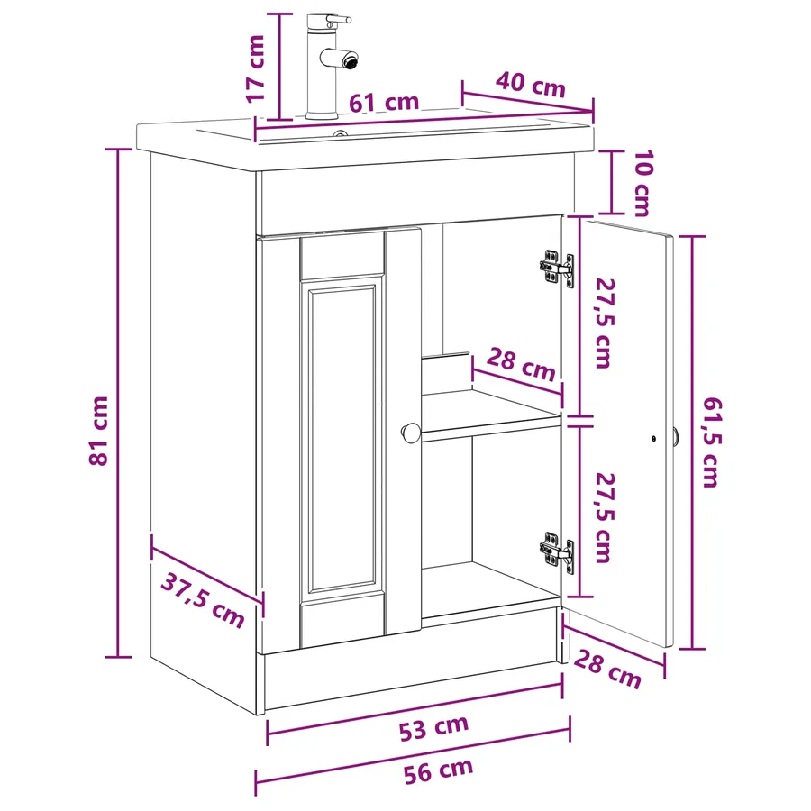 Ensemble de mobilier de salle de bain Blanc brillant - 12