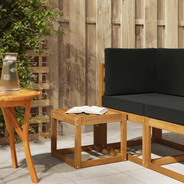 Banc de Tabouret Naturel 43 x 43 x 37 cm Bois d'Acacia Massif