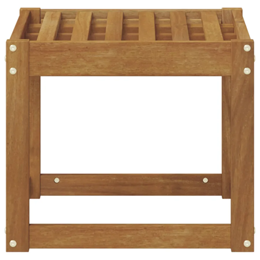 Banc de Tabouret Naturel 43 x 43 x 37 cm Bois d'Acacia Massif - 4