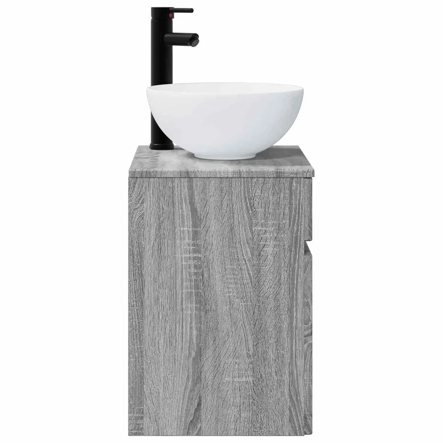 Meuble de lavabo mural Sonoma gris 39 x 41 x 64,5 cm - 3