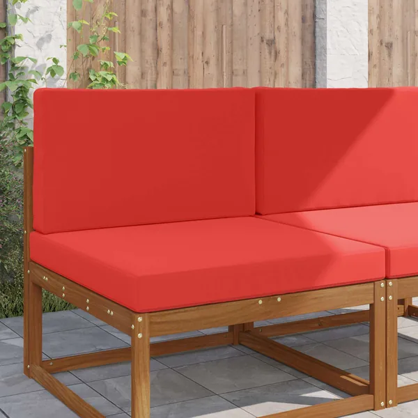 Coussin de canapé d'extérieur 2 pcs Rouge Polyester