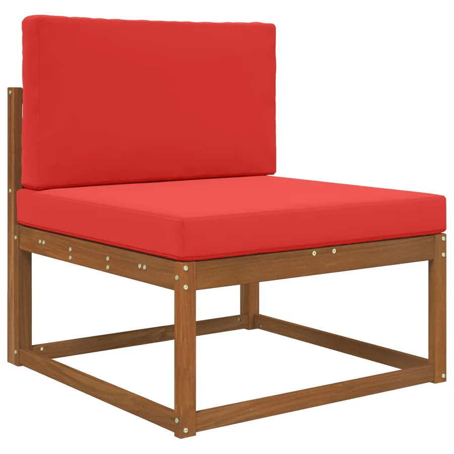 Coussin de canapé d'extérieur 2 pcs Rouge Polyester - 3
