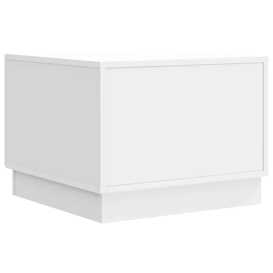 Table basse Blanc brillant 49 x 50 x 37 cm Bois d'ingénierie - 7