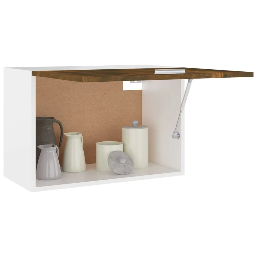 Armoire suspendue "Lyon" Chêne fumé 60 x 31 x 40 cm Bois d'ingénierie - 4