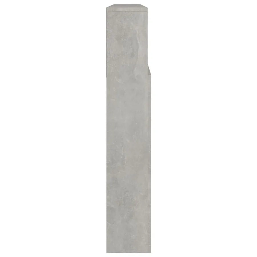 Armoire de tête de lit Gris béton 220x19x103,5 cm - 4