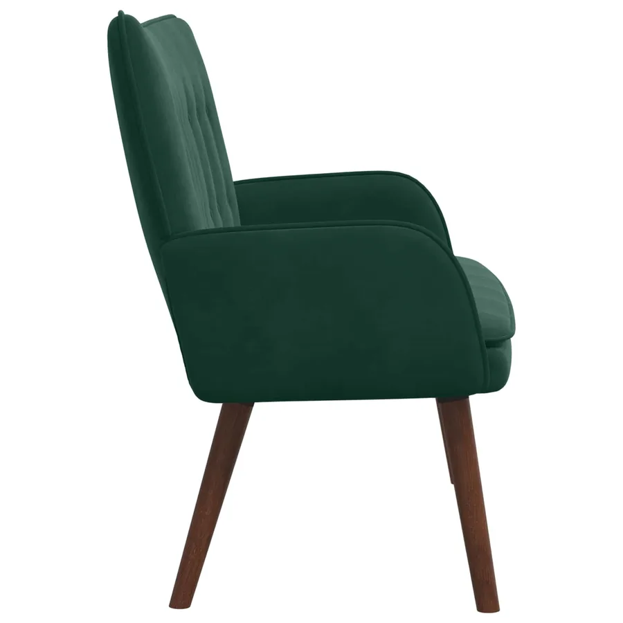 Sofa 2 places Vert foncé 115 x 61 x 87 cm Velours - 5