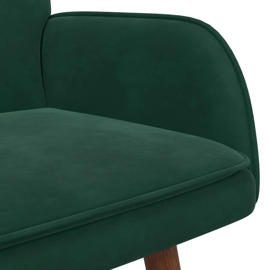 Sofa 2 places Vert foncé 115 x 61 x 87 cm Velours - 7