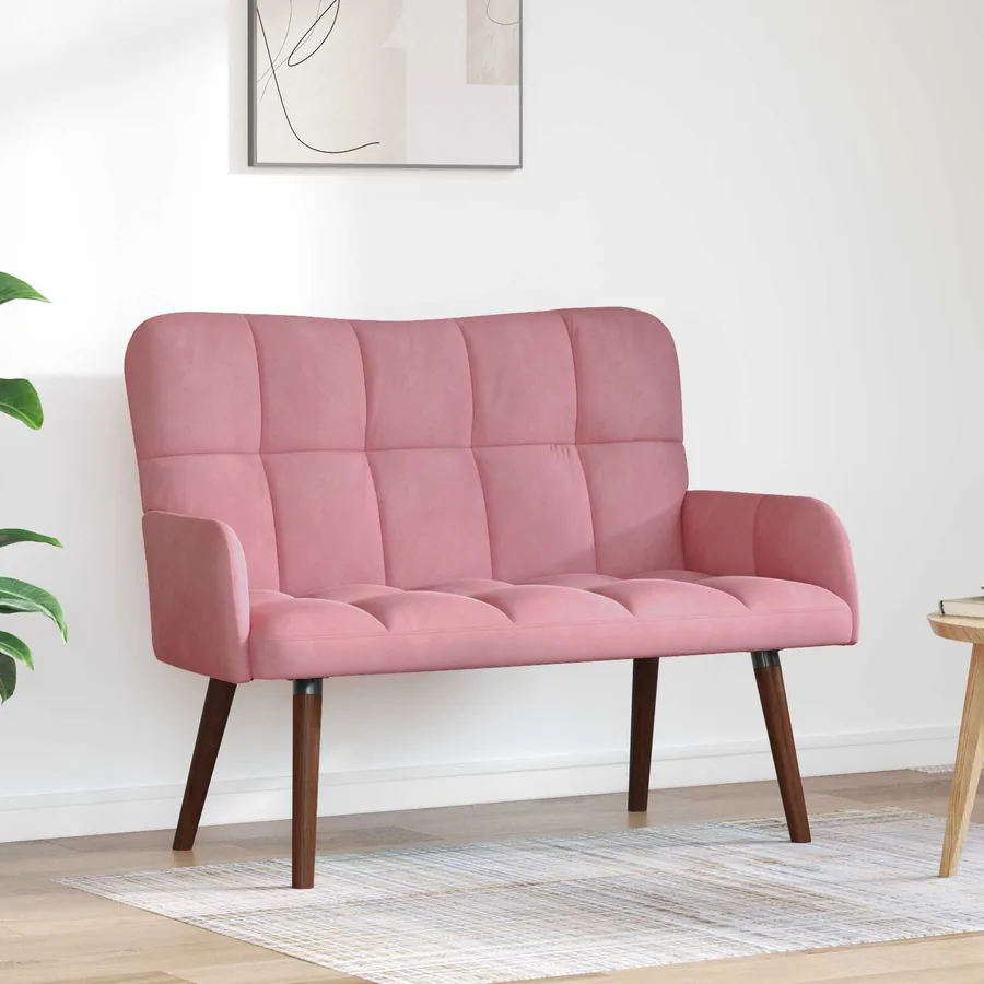 Sofa 2 places Rose 115 x 61 x 87 cm Velours