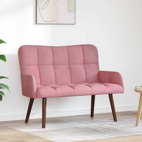 Sofa 2 places Rose 115 x 61 x 87 cm Velours
