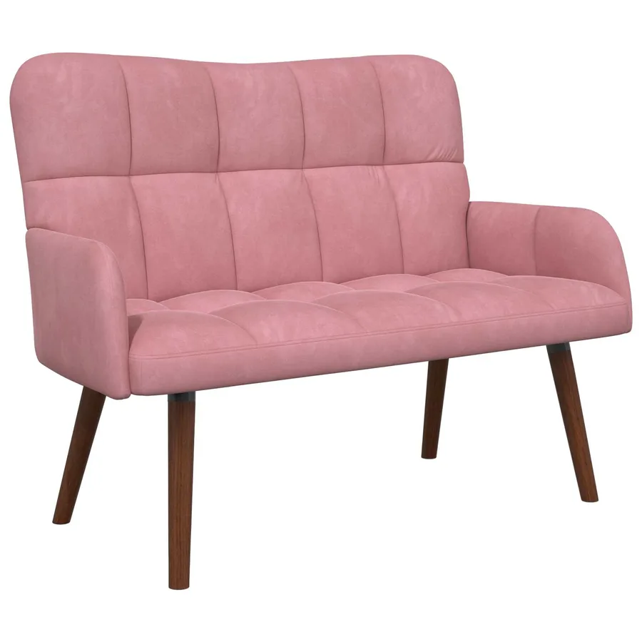 Sofa 2 places Rose 115 x 61 x 87 cm Velours - 2