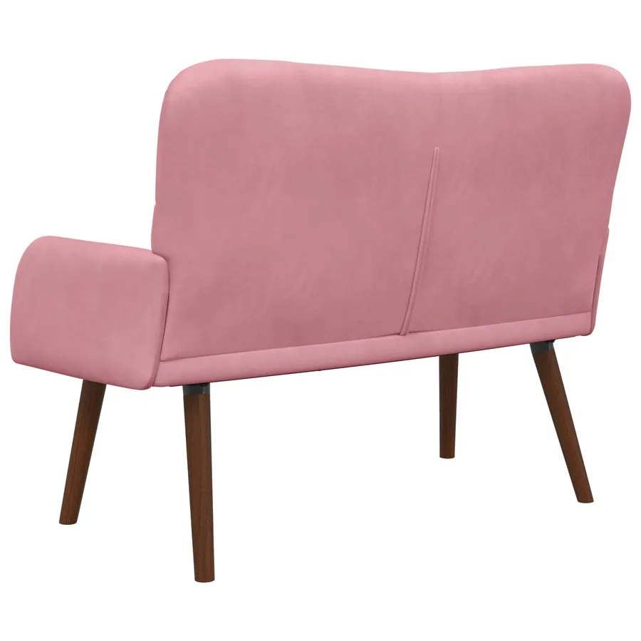 Sofa 2 places Rose 115 x 61 x 87 cm Velours - 6