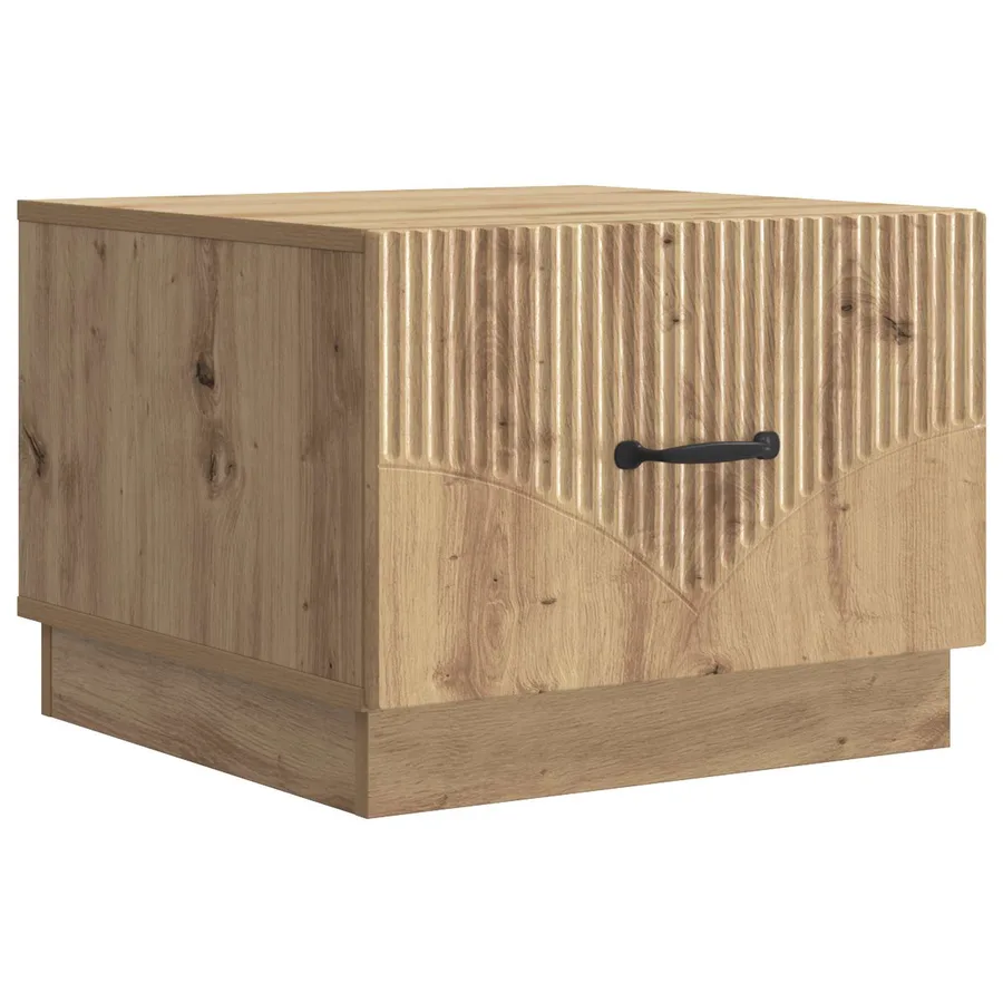 Table basse Chêne artisanal 49 x 50 x 37 cm Bois d'ingénierie - 2