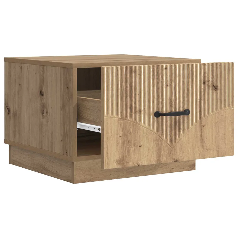 Table basse Chêne artisanal 49 x 50 x 37 cm Bois d'ingénierie - 4