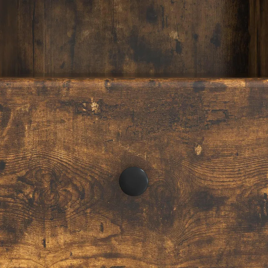 Meuble TV Chêne fumé 102 x 34,5 x 50 cm Bois d'ingénierie - 10
