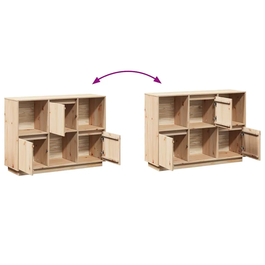 Buffet 110,5x35x80 cm Bois massif de pin - 10