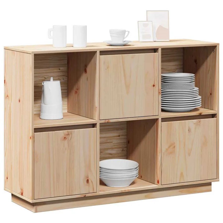 Buffet 110,5x35x80 cm Bois massif de pin - 4
