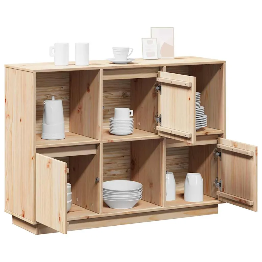 Buffet 110,5x35x80 cm Bois massif de pin - 5