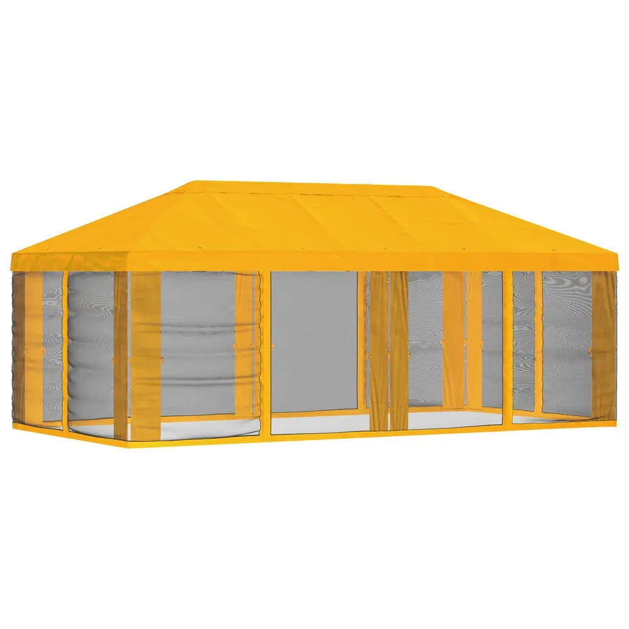 Housse de tonnelle avec murs latéraux Jaune 600,5 x 300,5 cm - 3