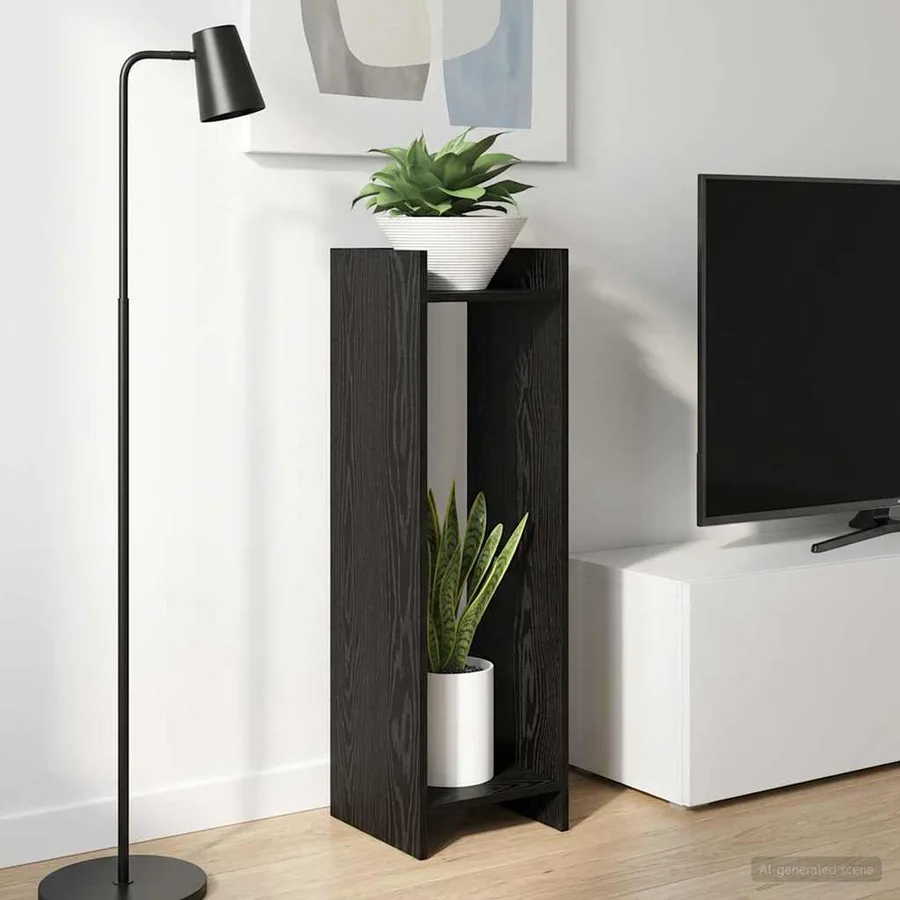 Support de Plante 2 pc Chêne Noir 30 x 30 x 100 cm - 4