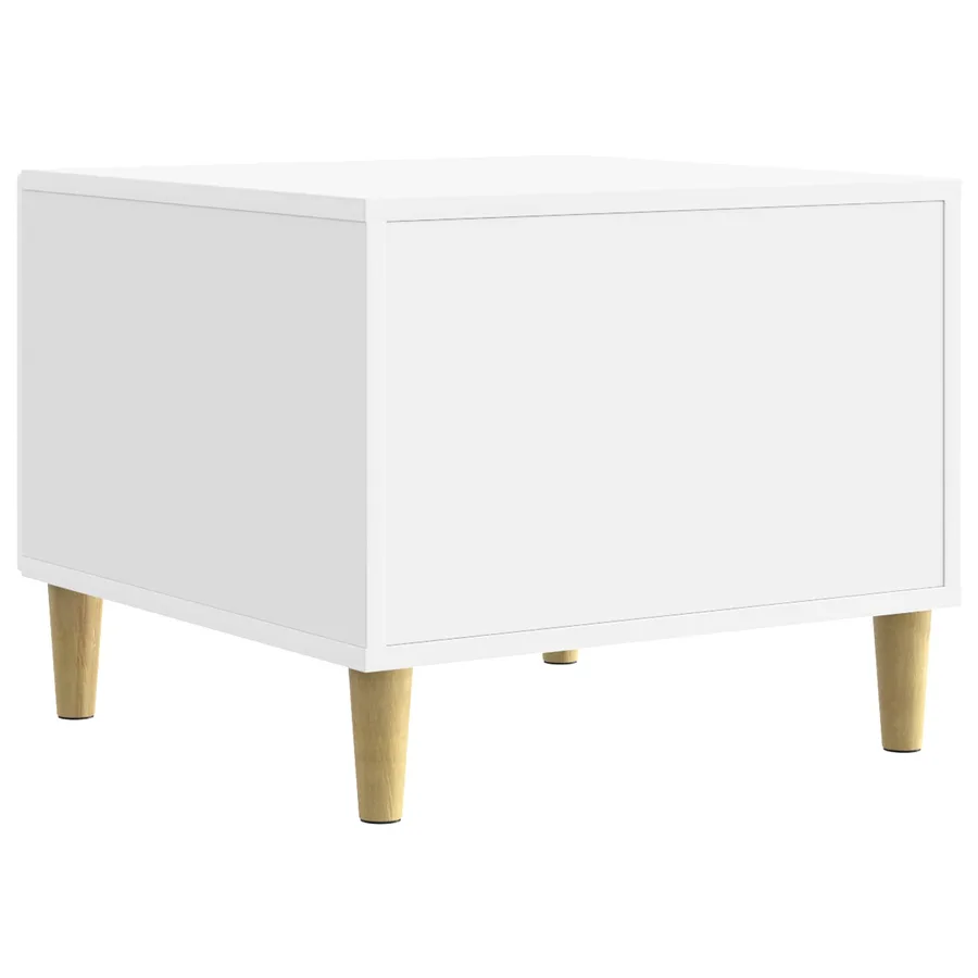 Table basse Blanc brillant 50 x 49 x 40 cm Bois d'ingénierie - 6
