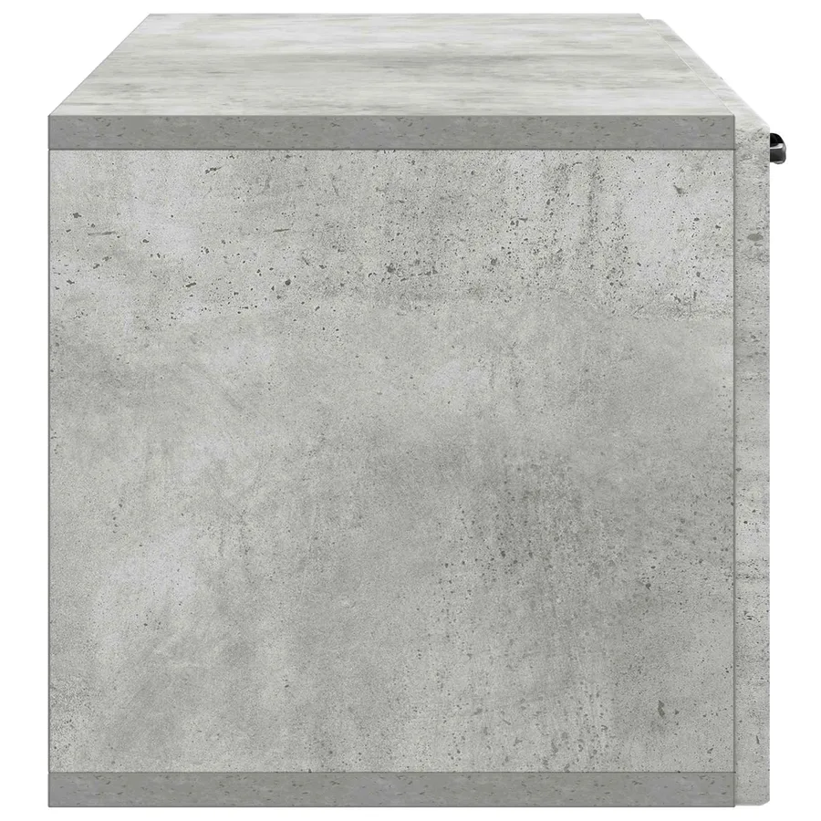 Meuble TV mural Gris béton 98 x 31 x 30 cm Bois d'ingénierie - 7