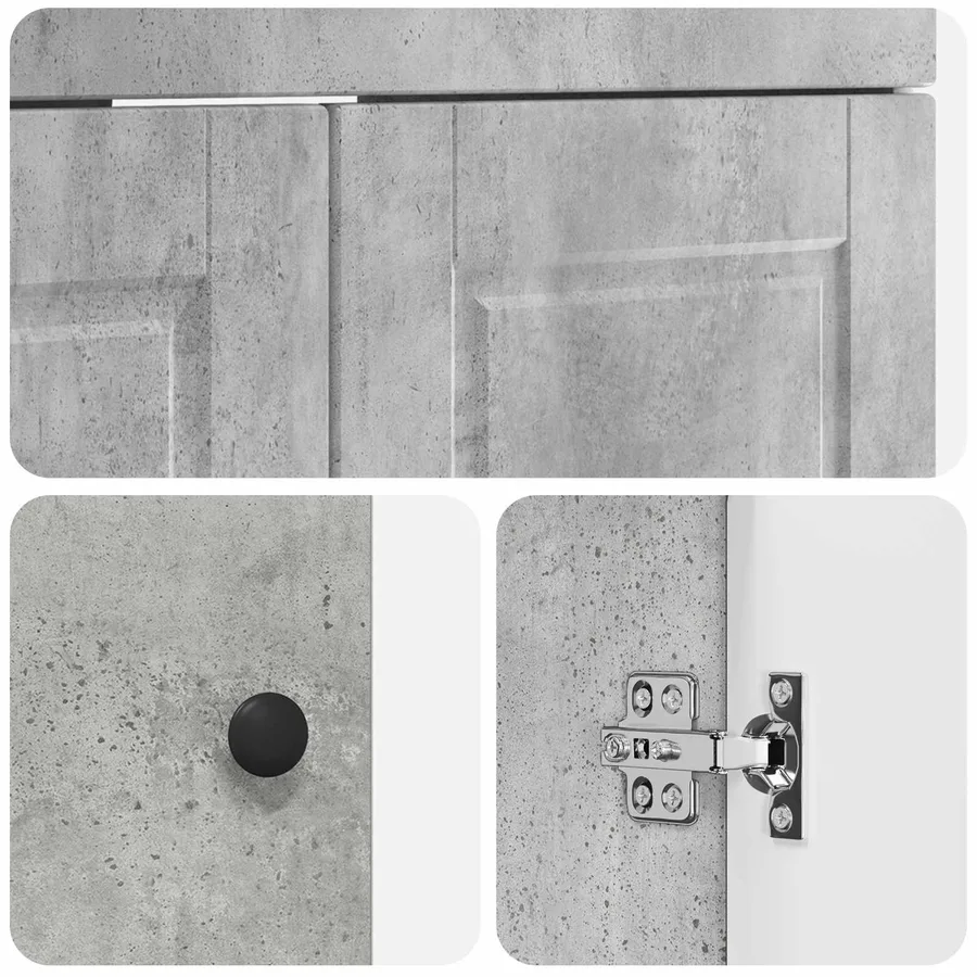 Ensemble de mobilier de salle de bain Gris béton - 10