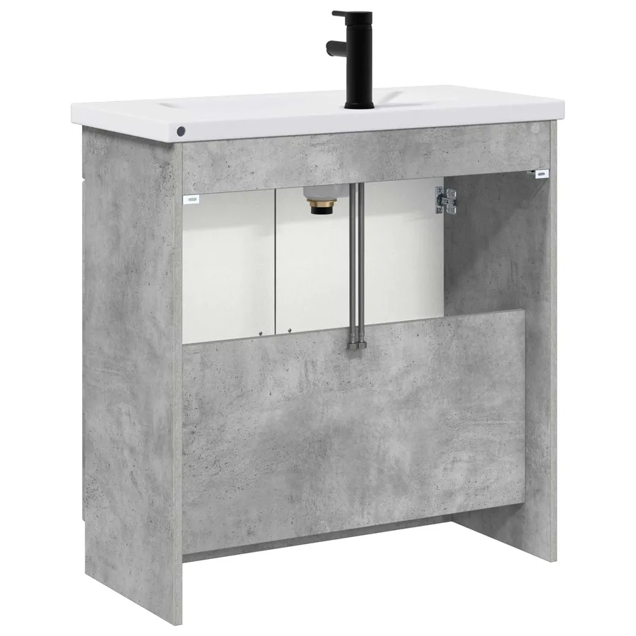 Ensemble de mobilier de salle de bain Gris béton - 7