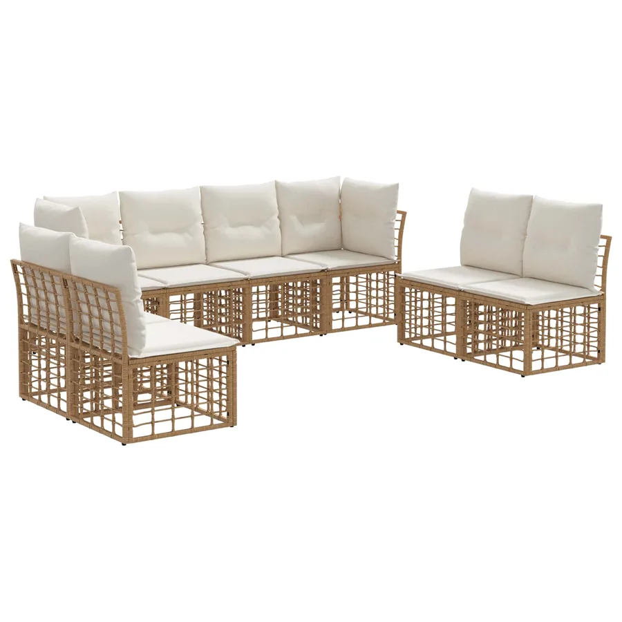 Ensemble de canapés d'extérieur Naturel Polyester - 2