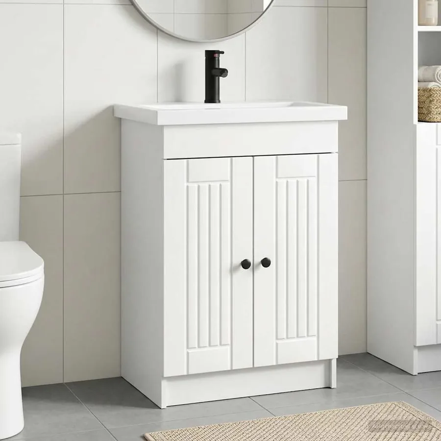 Ensemble de mobilier de salle de bain Blanc 78,5 x 37,5 x 81 cm