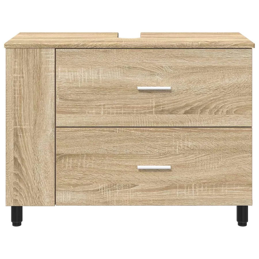 Unité de vanité de salle de bain Chêne Sonoma 80 x 35 x 60 cm - 5